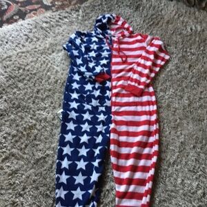 Patriotic Stars and Stripes Onesie Mens size Medium